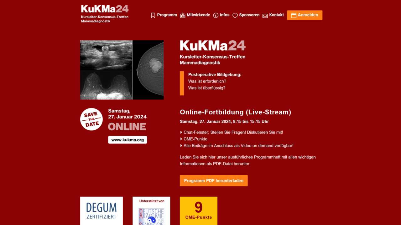 Website für die Jörg Eickeler Fortbildungsveranstaltung “KukMa” (Mai 2023)