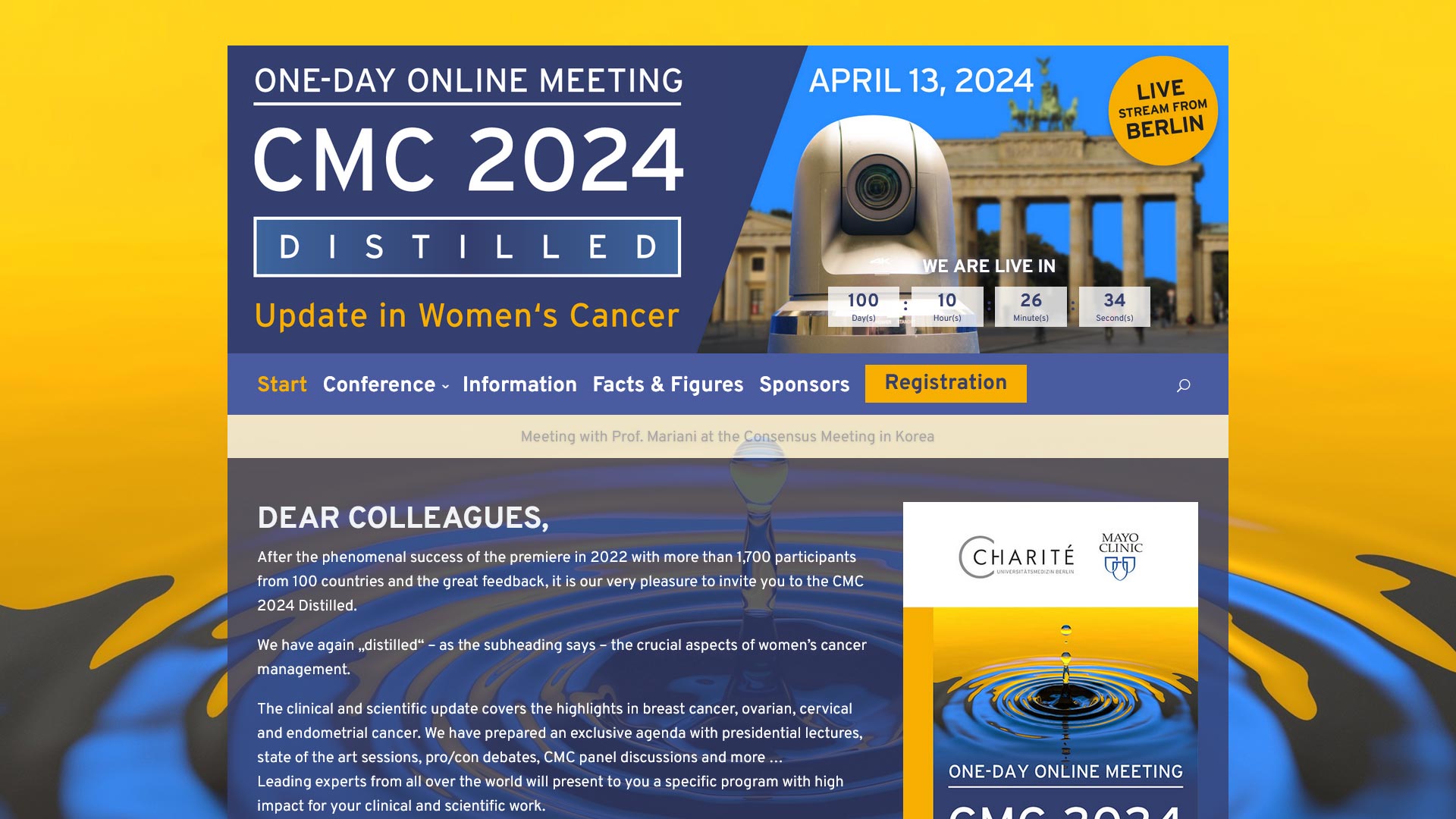 Website für die Jörg Eickeler Fortbildungsveranstaltung “CMC Berlin” (Oktober 2023)