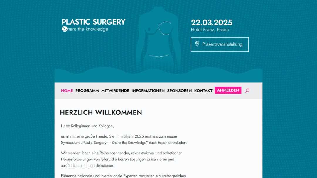 webdesign plastic surgery meeting